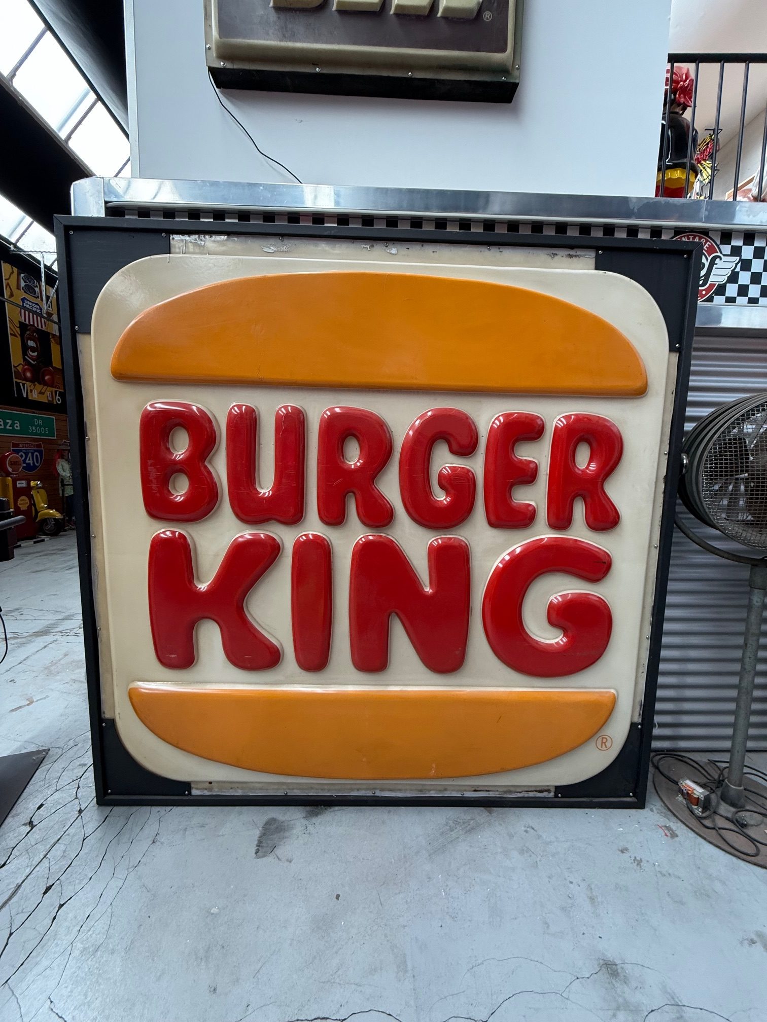 American Burger King illuminated sign 2.5 meters - Heritage Vintage Gas ...